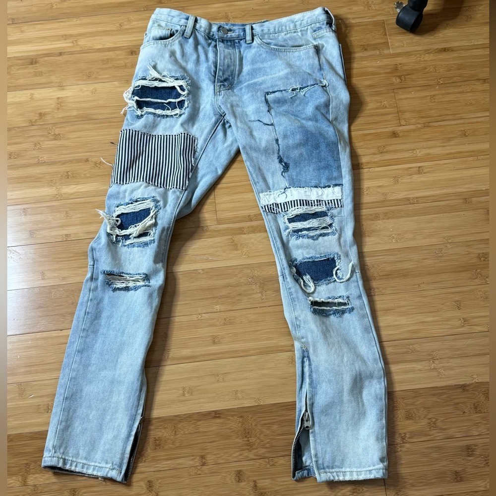 MNML Skinny Fear of God style Punk Denim jeans